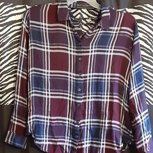 Button up checkered shirt
